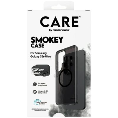 6. CARE by PanzerGlass Urban Explorer Smokey Hülle mit schwarzem Qi für Samsung Galaxy S26 Ultra - Schwarz