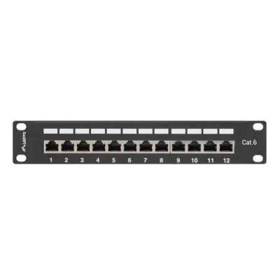 4. Patchpanel Lanberg PPF6-9012-B (1U; 10"; Kat. 6; FTP; 12xRJ-45)