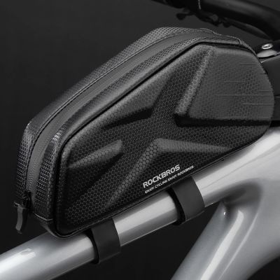 4. Rockbros Fahrradtasche, starr, Rahmen, Oberrohr, 1,4 l, Schwarz