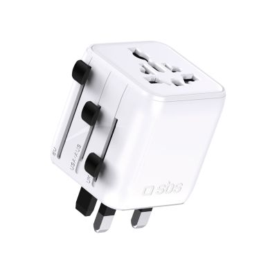 SBS TEADAPTUNI Universal-Reiseadapter – weiß