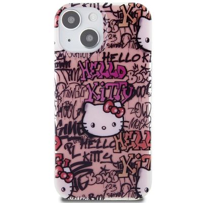 3. Hello Kitty IML Tags Graffiti-Hülle für iPhone 15 – Rosa
