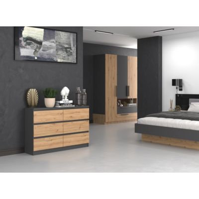 Kommode M6 120x30xH77 anthrazit/artisan