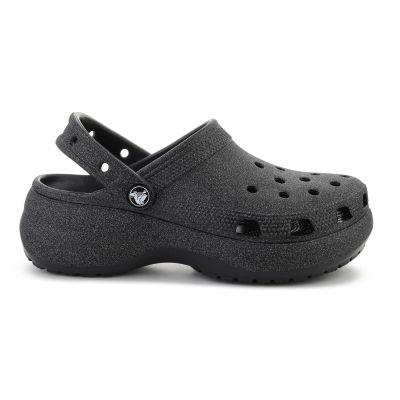6. CROCS CLASSIC PLATFORM GLITTER CLOG W SCHWARZ 207241-001