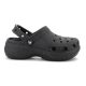 6. CROCS CLASSIC PLATFORM GLITTER CLOG W SCHWARZ 207241-001