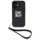 2. DKNY Wrist Strap Stock Logo Hülle für iPhone 16 – Schwarz