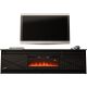2. GRANERO TV-Schrank + Kamin 200x56,7x35 Schwarz/Schwarz-Kombination