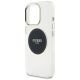 6. Guess IML Metal Colored Circle Classic Logo MagSafe Hülle für iPhone 16 Pro - Schwarz
