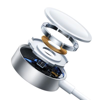 6. Joyroom S-IW007 3-in-1-Kabel USB-A magnetisches Ladegerät – Lightning 1,2 m – Weiß