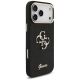 4. Guess Fixed Glitter Big 4G Metal Frame Hülle für iPhone 17 Pro Max - Schwarz