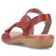 12. Rieker W RKR685 bequeme Ledersandalen rot
