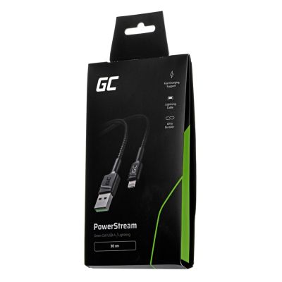 3. GREEN CELL KABGC24 GC POWERSTREAM USB-A - LIGHTNING-KABEL 30CM, SCHNELLLADUNG