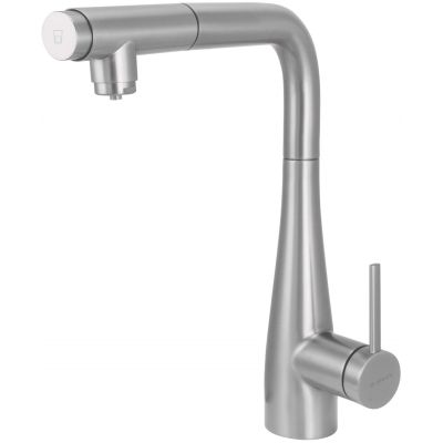 Küchenarmatur mit Anschluss an einen Wasserfilter und ausziehbarem Auslauf