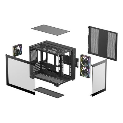 10. DeepCool CG330 3F Tower Schwarz