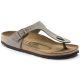 14. Birkenstock Gizeh Birko-Flor Nubuk Stone Regular Herren Flip-Flops Wide Grau (43391)
