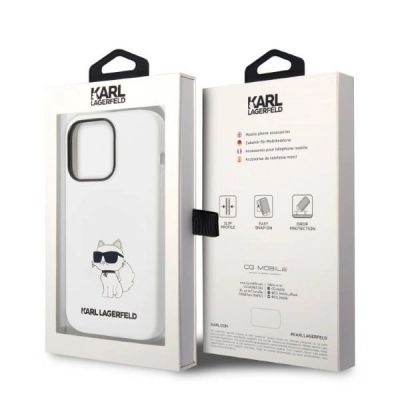 8. Karl Lagerfeld KLHMP14XSNCHBCH iPhone 14 Pro Max 6.7" Hardcase weiß/weiß Silikon Choupette MagSafe