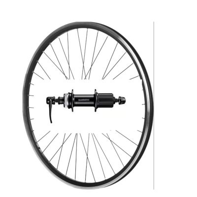 28"-Hinterrad für Kassette, QR, Konus, Felge schwarz/Nabe schwarz, Shimano