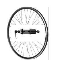 28"-Hinterrad für Kassette, QR, Konus, Felge schwarz/Nabe schwarz, Shimano