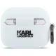 3. Karl Lagerfeld Silikonhülle mit Karl-Lagerfeld-Kopf (3D) für AirPods Pro 3 – Weiß