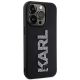 4. Karl Lagerfeld 3D Rubber Glitter Logo Hülle für iPhone 15 Pro Max – Schwarz