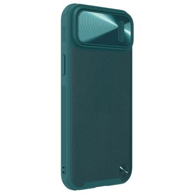 3. Nillkin CamShield Leather S Case iPhone 14 Plus Hülle mit Kameraabdeckung grün