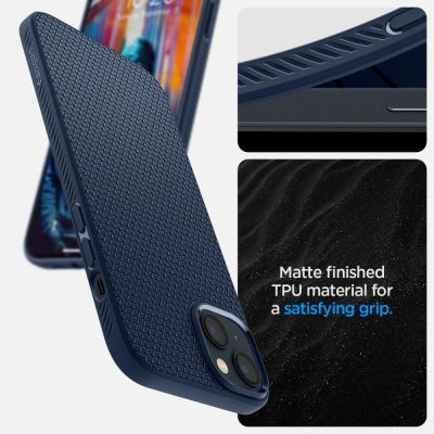 6. Spigen Liquid Air Hülle für iPhone 14 Plus – blau
