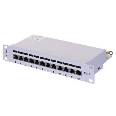 3. Patchpanel Lanberg PPF6-9012-S (1U; 10"; Kat. 6; FTP; 12xRJ-45)