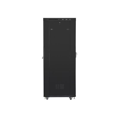 5. LANBERG Standschrank 19" 42U 600X1000 Glastür LCD Schwarz FF01-6042-12BL (Flachverpackung)