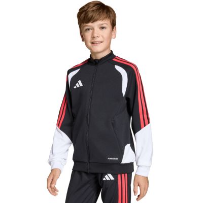 4. adidas Tiro 26 Competition Trainings-Sweatshirt für Kinder, Schwarz, Weiß und Rot KC3791