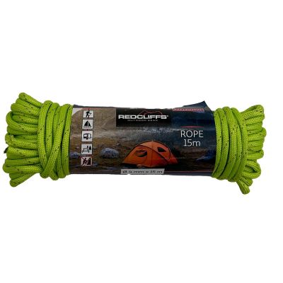 4. Reflektierendes Reiseseil 15 m Green Redcliffs