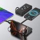 2. Wozinsky W11-B 10000mAh 10W Powerbank mit integrierten Kabeln und Taschenlampe – Schwarz