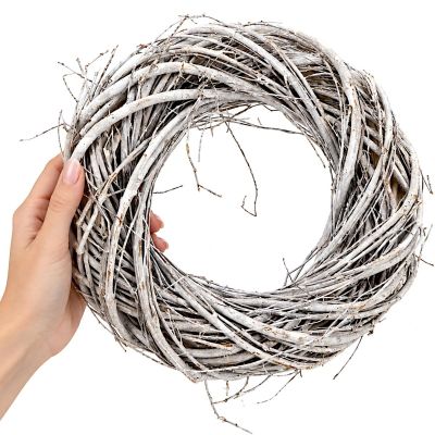 4. DEKORATIVER KRANZ 20 CM WEISS