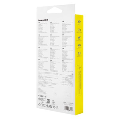 6. HUB 11in1 Baseus Metal Gleam Series USB-C zu USB-C PD / 3x USB-A 3.0 / USB-A 2.0 / HDMI / VGA / AUX / RJ-45 / SD TF - Grau