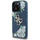 2. Guess Grained Roses Big 4G Logo Hülle für iPhone 16 Pro - Blau