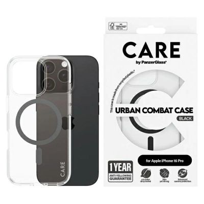 CARE by PanzerGlass Flagship Case iPhone 16 Pro 6,3" schwarz/schwarz MagSafe 1346