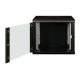 24. Digitus Unique 19" 9U Rackmount-Netzwerkschrank, 600x600 mm, Glastür, schwarz, ungeteilt, montiert, 100 kg