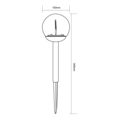 12. Dekorative Solar-Kugellampe 10 x 34,5 cm