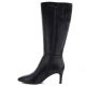 3. Schwarze, gefütterte Damen-Lederstiefel mit hohem Absatz, Modell Sergio Leone KZ-30-S
