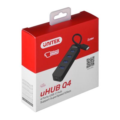 5. UNITEK Hub USB-C 4xUSB-A 3.1, aktiv, 10 W, H1117B