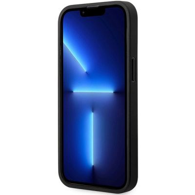5. Hülle BMW BMHCP14L22RBDK iPhone 14 Pro 6.1" schwarz/schwarz Hardcase Leder Blue Dots