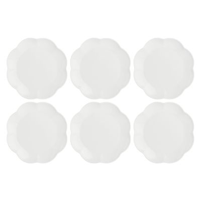 Set mit 6 Villadeifiori Salattellern – Weiß, 23 cm
