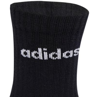 3. adidas Linear Crew Socken, gepolstert, 6er-Pack, schwarz, JL6094