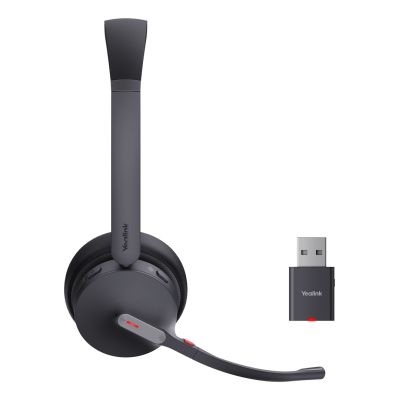 2. Yealink WH64 Hybrid Dual Teams Headset Kabelloses Headset mit Kopfbügel, Büro/Callcenter, Micro-USB, Bluetooth, Ladestation, Schwarz