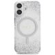 3. Guess HC Resin Bottom Glitter MagSafe iPhone 16 Hülle - Silber