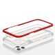 5. Klare 3in1 Hülle für iPhone 11 Pro Max Frame Cover Gel Rot