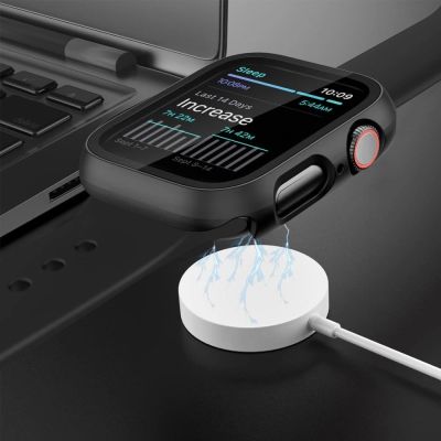 3. Tech-Protect Defense360 gehärtetes Glasgehäuse für Apple Watch 10 (46 mm) – Schwarz