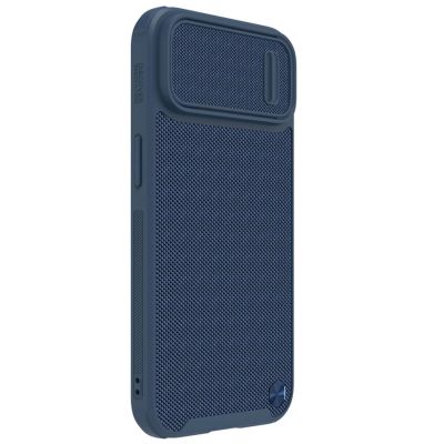 3. Nillkin Textured S Case für iPhone 14, gepanzerte Hülle mit Kameraabdeckung, blau