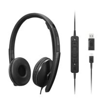Lenovo 4XD1M45627 Kopfhörer/Headset mit Kabel, Kopfbügel, USB Typ-C, Schwarz