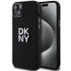 DKNY Liquid Silicone Metal Logo iPhone 15/14/13 Hülle - Schwarz
