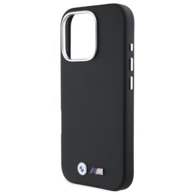 6. BMW M Edition Kevlar-ummantelte Metallhülle für iPhone 16 Pro Max – Schwarz