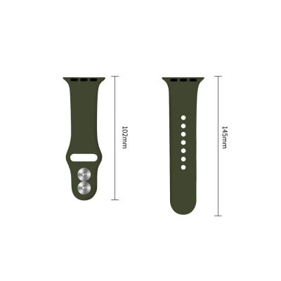 3. Tech-Protect Silikonarmband für Apple Watch 44 / 45 / 46 / 49 mm – Grün